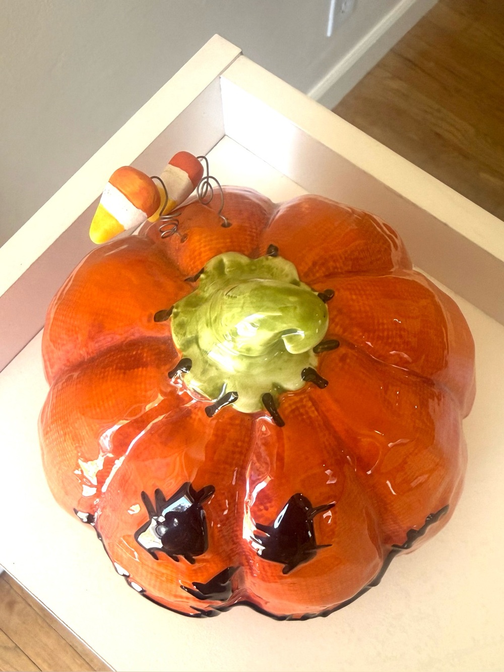 Blue Sky Clayworks 2018 Stitched Pumpkin Heather Goldminc Halloween Ceramic - Picture 4 of 5